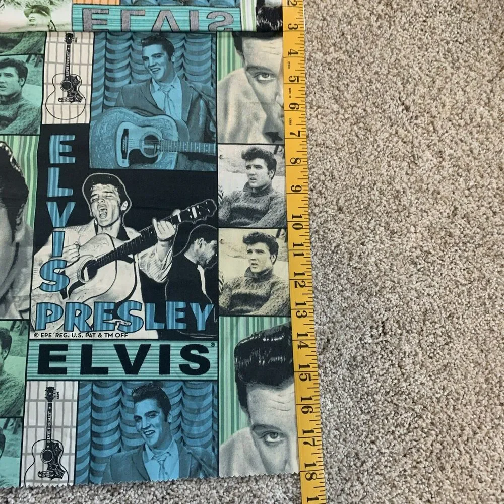 ELVIS PRESLEY VIP Cranston Sample Swatches 2 Piece  blue green tan beige